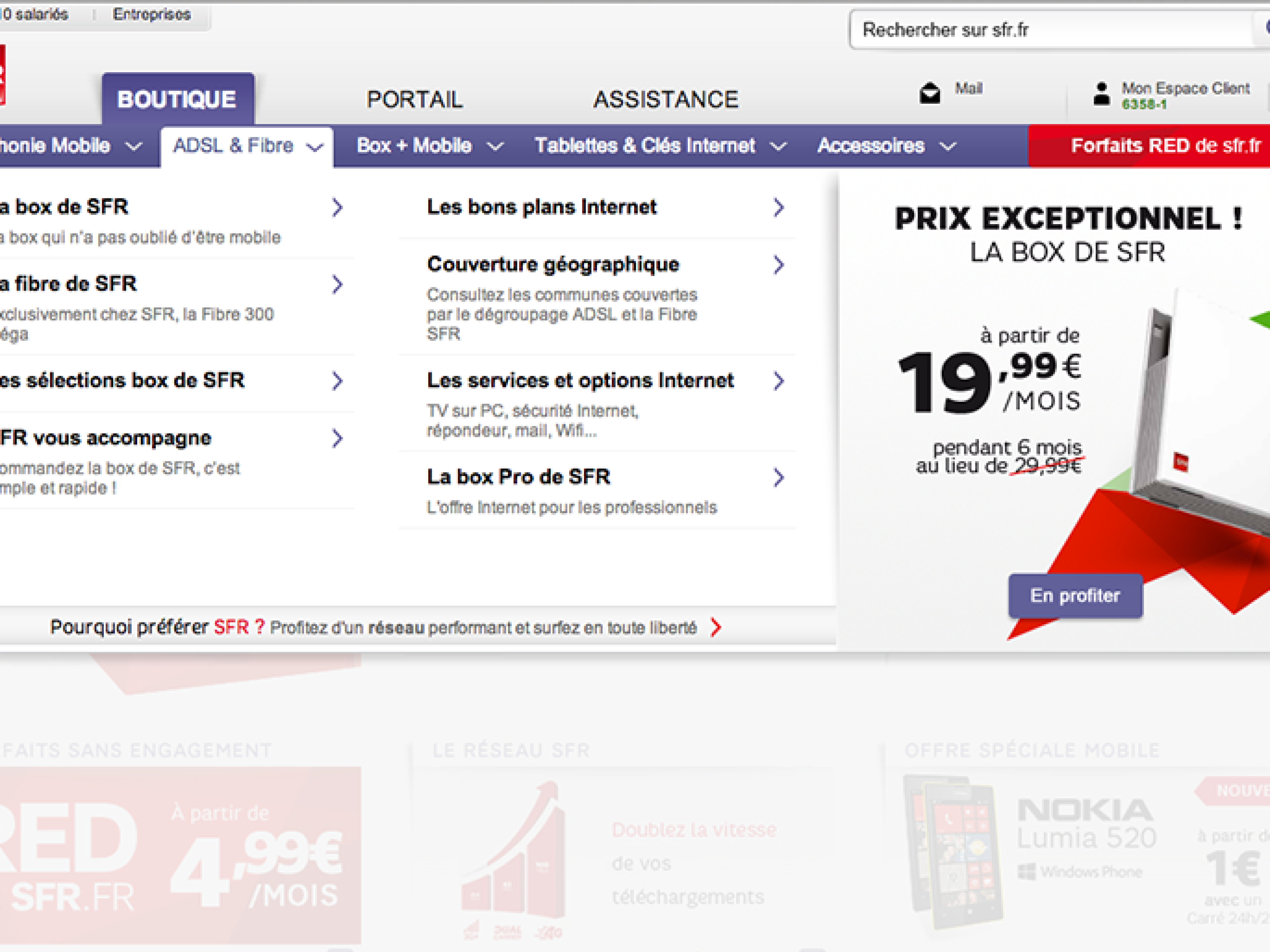 Navigation SFR